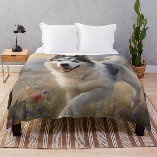 Item preview, Yakutian Laika in a Flowerfield designed and sold by JJArtCreations.