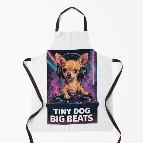 Item preview, Chihuahua DJ: Tiny Dog Big Beats – Retro Neon designed and sold by Pineapple-Tree.