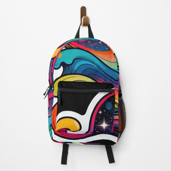 Item preview, Cosmic Neon Waves – Psychedelic Pop Art Urban Illustration designed and sold by PLUSHIWORLDtm.