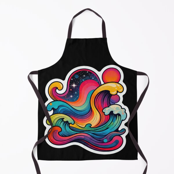Item preview, Cosmic Neon Waves – Psychedelic Pop Art Urban Illustration designed and sold by PLUSHIWORLDtm.