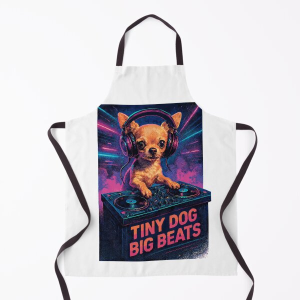 Item preview, Chihuahua DJ: Tiny Dog Big Beats – Retro Neon designed and sold by Pineapple-Tree.