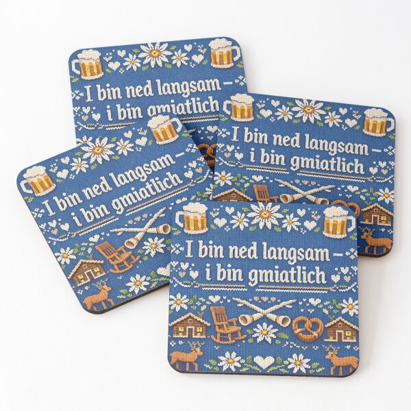 Item preview, I am a cozy Bavarian knitting motif designed and sold by Mauswohn.