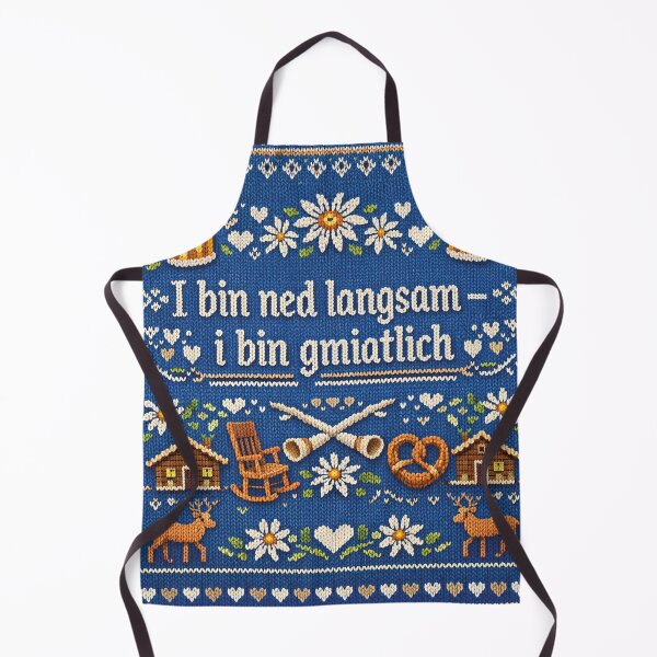 Item preview, I am a cozy Bavarian knitting motif designed and sold by Mauswohn.