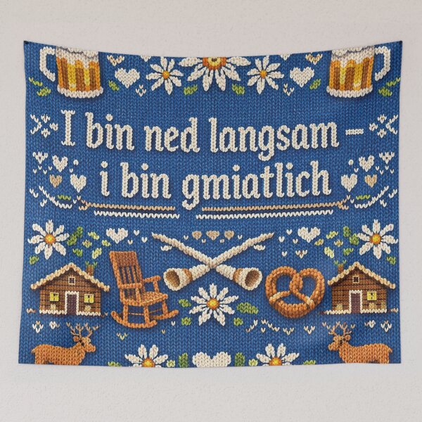 Item preview, I am a cozy Bavarian knitting motif designed and sold by Mauswohn.