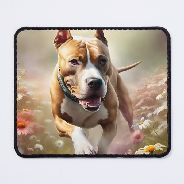 Item preview, American Staffordshire Terrier in a Flowerfield designed and sold by JJArtCreations.