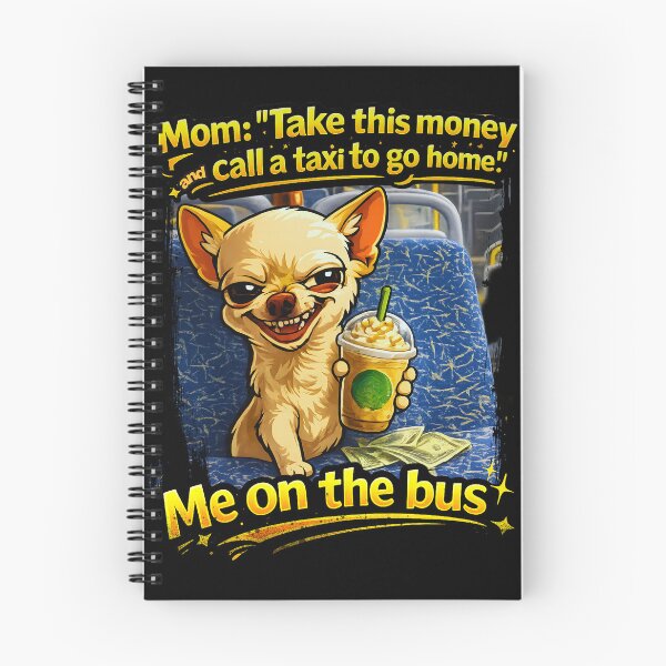 Item preview, Meme gracioso de chihuahua en autobús: Ilustración de humor canino "Toma dinero para taxis" designed and sold by Custom Gift Design .