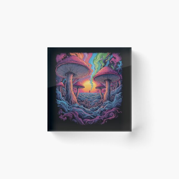 Item preview, Psychedelic Mushroom Dreamscape – Trippy Surreal Vision Art designed and sold by PLUSHIWORLDtm.