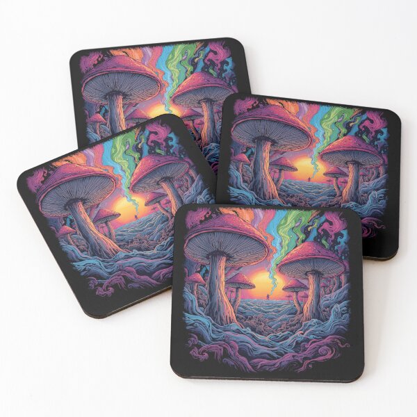 Item preview, Psychedelic Mushroom Dreamscape – Trippy Surreal Vision Art designed and sold by PLUSHIWORLDtm.