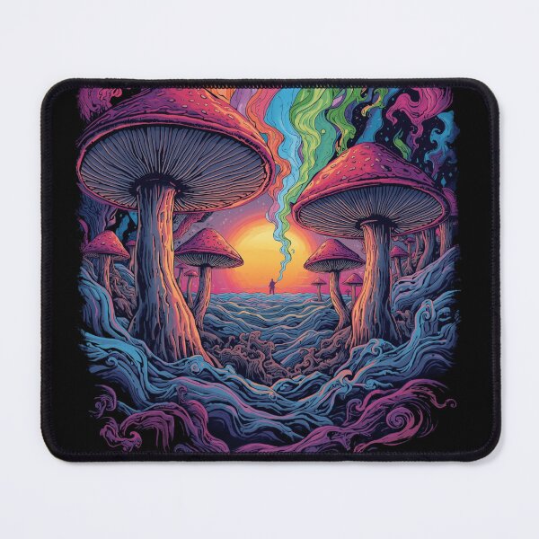 Item preview, Psychedelic Mushroom Dreamscape – Trippy Surreal Vision Art designed and sold by PLUSHIWORLDtm.