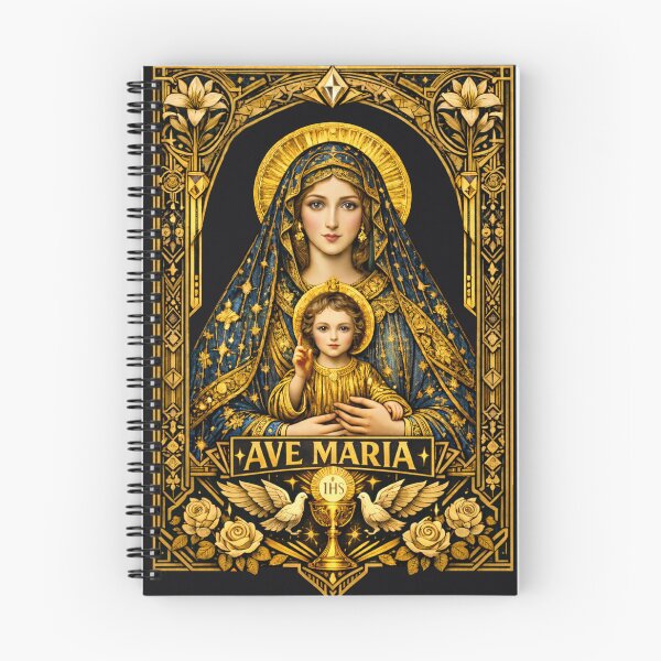 Item preview, Ave Maria — Art Deco Madonna & Child designed and sold by Sanctum Icons.