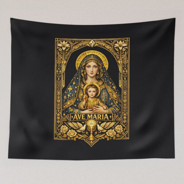 Item preview, Ave Maria — Art Deco Madonna & Child designed and sold by Sanctum Icons.