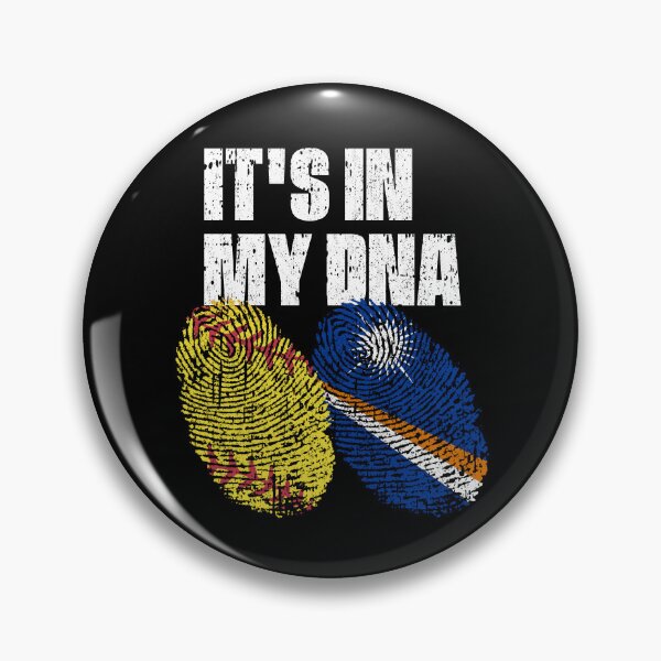 Item preview, IT'S IN MY DNA Softball - Marshall Islands Flag Fingerprint  designed and sold by CosmoKitsch.