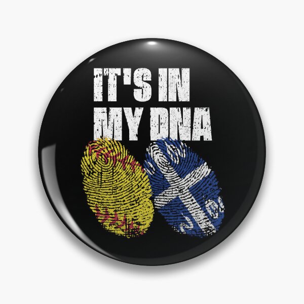 Item preview, IT'S IN MY DNA Softball - Martinique Flag Fingerprint  designed and sold by CosmoKitsch.