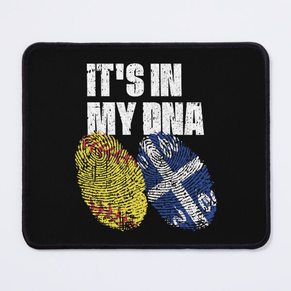 Item preview, IT'S IN MY DNA Softball - Martinique Flag Fingerprint designed and sold by CosmoKitsch.