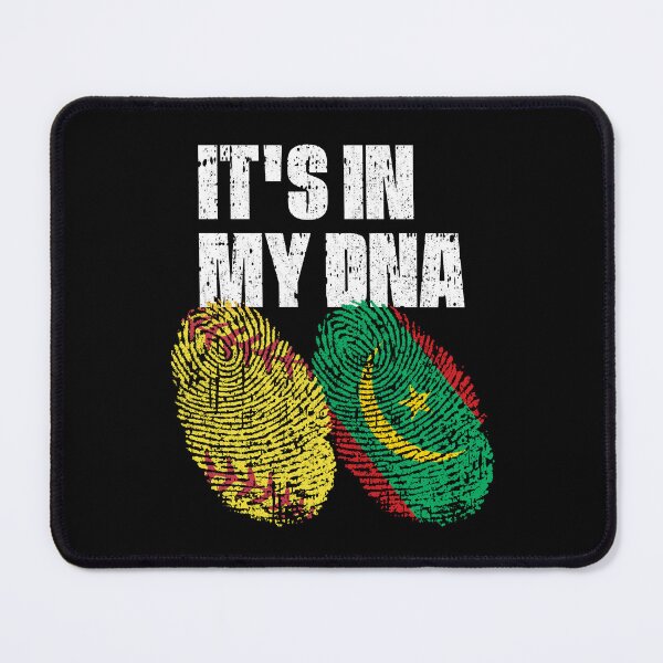 Item preview, IT'S IN MY DNA Softball - Mauritania Flag Fingerprint designed and sold by CosmoKitsch.