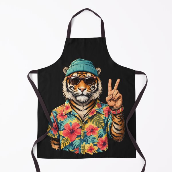 Item preview, Cool Tiger in Hawaiian Shirt – Tropical Streetwear Animal Illustration designed and sold by ColorSplash123.