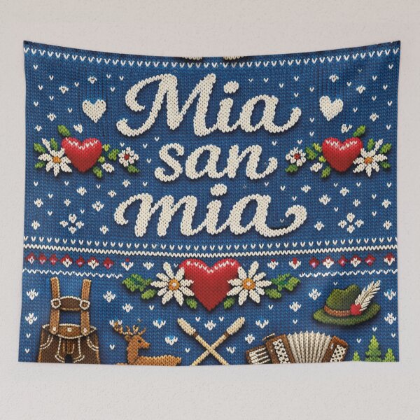 Item preview, Mia san mia Bavarian Heart Knitwear Design designed and sold by Mauswohn.