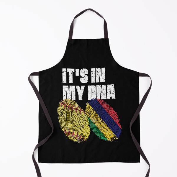 Item preview, IT'S IN MY DNA Softball - Mauritius Flag Fingerprint  designed and sold by CosmoKitsch.