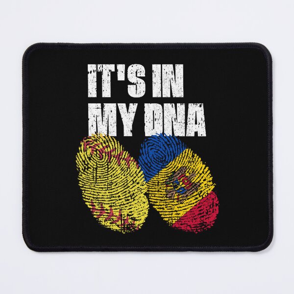 Item preview, IT'S IN MY DNA Softball - Moldova Flag Fingerprint designed and sold by CosmoKitsch.