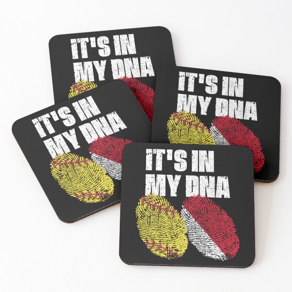 Item preview, IT'S IN MY DNA Softball - Monaco Flag Fingerprint  designed and sold by CosmoKitsch.