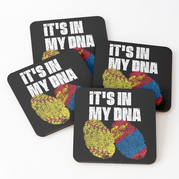 Item preview, IT'S IN MY DNA Softball - Mongolia Flag Fingerprint  designed and sold by CosmoKitsch.