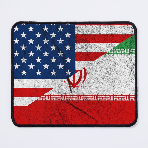Item preview, Distressed USA Iran Flag designed and sold by Carl's Clothing.