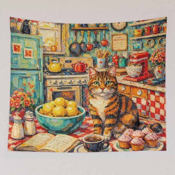 Item preview, Tiger Cat Vintage Kitchen designed and sold by VFWChuck.