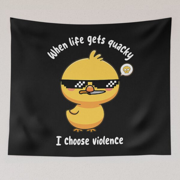 Item preview,  When Life Gets Quacky I Choose Violence Funny Duck By Bensemoum designed and sold by JVAZ21.