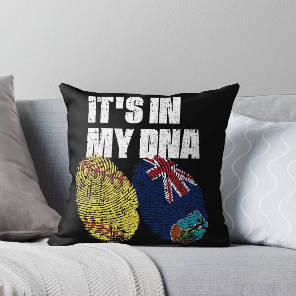 Item preview, IT'S IN MY DNA Softball - Montserrat Flag Fingerprint  designed and sold by CosmoKitsch.