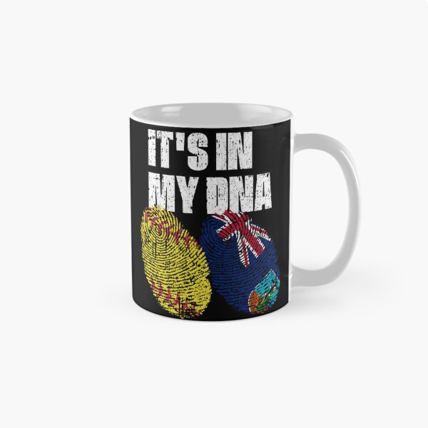 Item preview, IT'S IN MY DNA Softball - Montserrat Flag Fingerprint  designed and sold by CosmoKitsch.