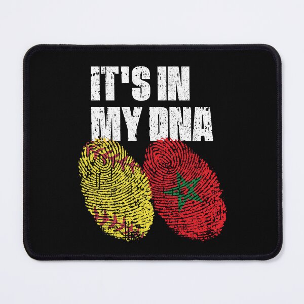 Item preview, IT'S IN MY DNA Softball - Morocco Flag Fingerprint designed and sold by CosmoKitsch.