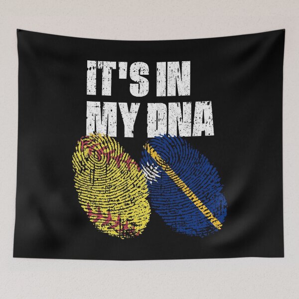 Item preview, IT'S IN MY DNA Softball - Nauru Flag Fingerprint  designed and sold by CosmoKitsch.