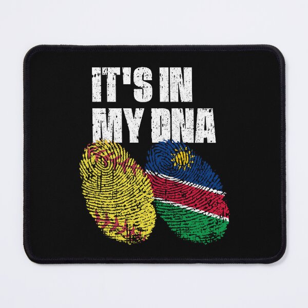 Item preview, IT'S IN MY DNA Softball - Namibia Flag Fingerprint designed and sold by CosmoKitsch.