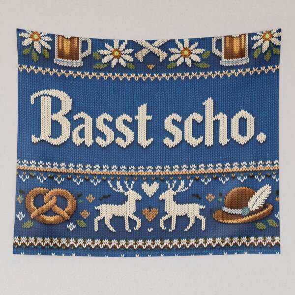 Item preview, Basst scho Bavarian lifestyle Knitwear design designed and sold by Mauswohn.