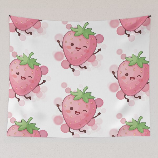 Item preview, Smiling Strawberry – Cute Illustration designed and sold by iamKRUK.