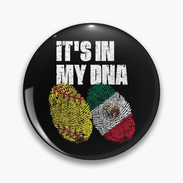 Item preview, IT'S IN MY DNA Softball - Mexico Flag Fingerprint  designed and sold by CosmoKitsch.