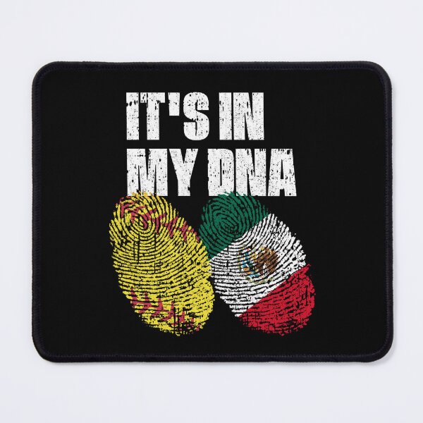 Item preview, IT'S IN MY DNA Softball - Mexico Flag Fingerprint designed and sold by CosmoKitsch.