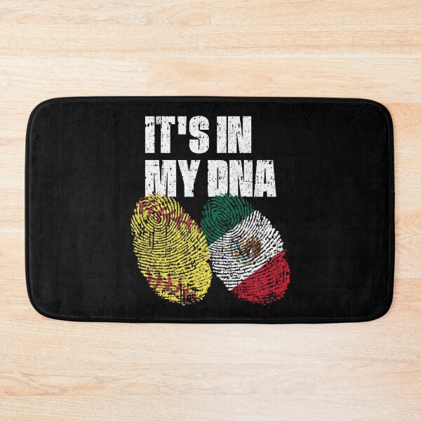 Item preview, IT'S IN MY DNA Softball - Mexico Flag Fingerprint designed and sold by CosmoKitsch.