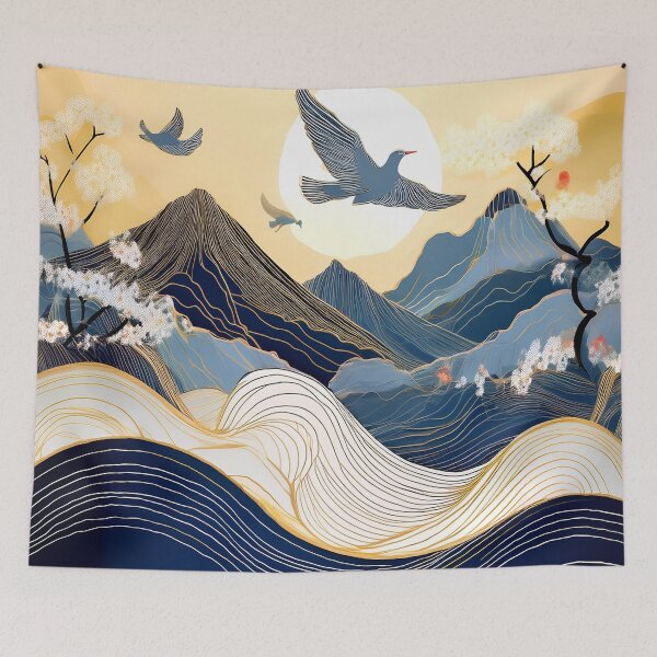 Item preview, Colorful Wallcovering Tapestry, duvet cover, throw blanket, shower curtain designed and sold by CharlottePlaceArt.