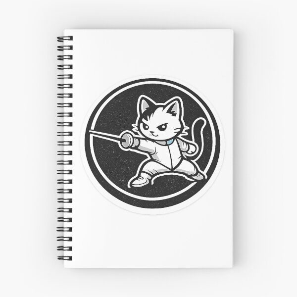 Item preview, cat fencing designed and sold by ChillCharmStudio.