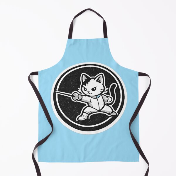 Item preview, cat fencing designed and sold by ChillCharmStudio.