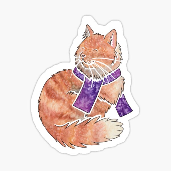 Aquarell Maine Coon Katze Sticker