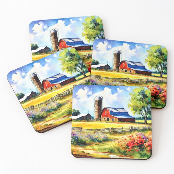 Item preview, Colorful Rural Wallcovering Tapestry, duvet cover, throw blanket, shower curtain designed and sold by CharlottePlaceArt.