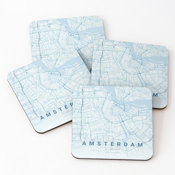 Item preview, Amsterdam Map Blue designed and sold by Thurisaz Designs.