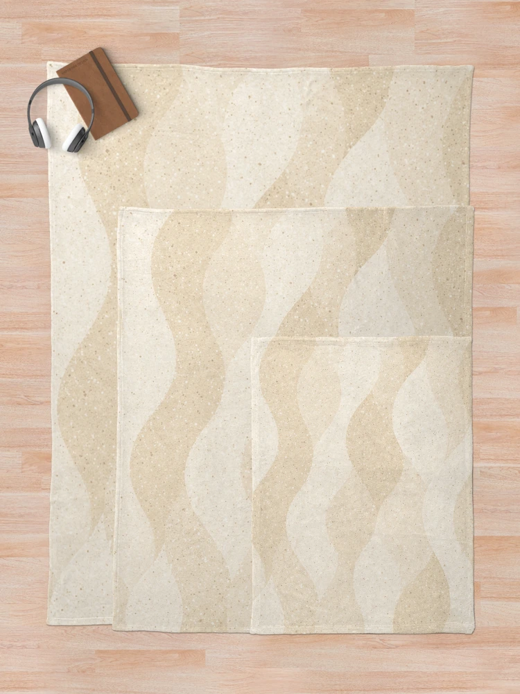 Thumbnail 5 of 6, Throw Blanket, Minimal Grain Texture Pattern – Soft Neutral Design designed and sold by auraRM studio.
