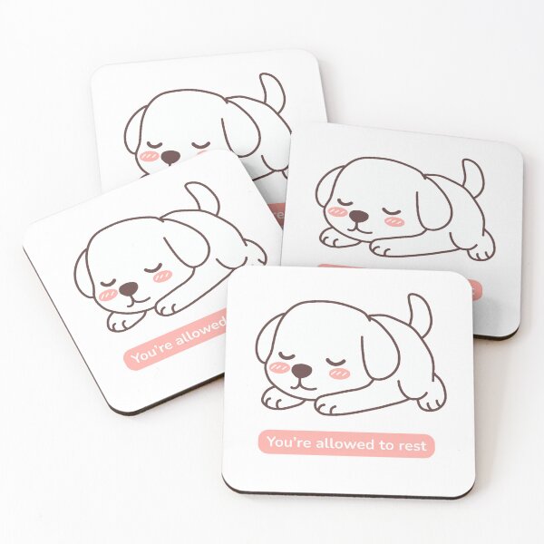 Item preview, You're allowed to rest Dog Sticker designed and sold by MoonlightEleven.