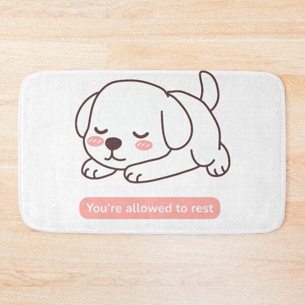 Item preview, You're allowed to rest Dog Sticker designed and sold by MoonlightEleven.