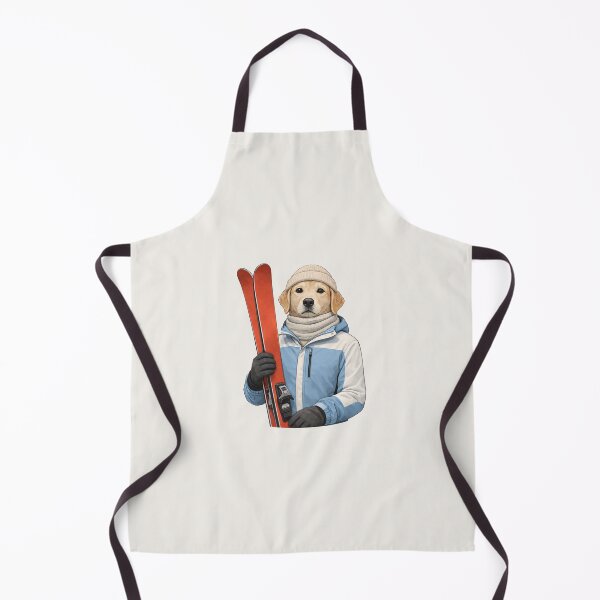 Item preview, Quiet Skier Dog Illustration (Minimalist Winter Outfit & Skis) designed and sold by Ombrya.