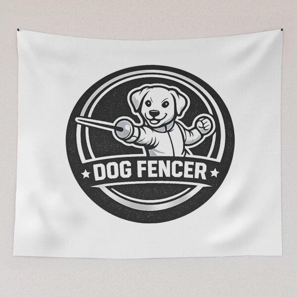 Item preview, Dog Fencer designed and sold by ChillCharmStudio.