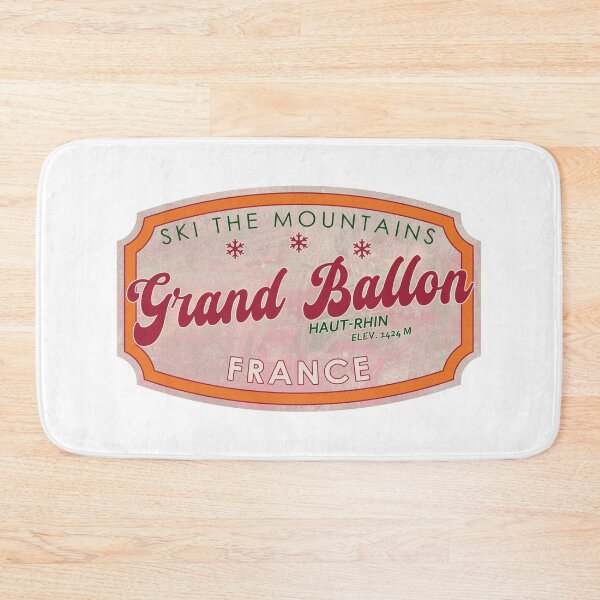 Item preview, Grand Ballon, France, Haut-Rhin, Ski, textured skiing badge designed and sold by Wanderful-roads.